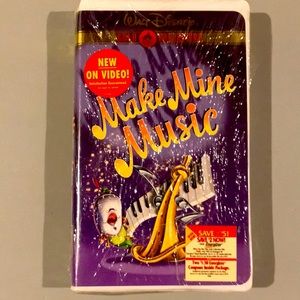 🔵 Walt Disney “Make Mine Music” VHS Brand new still in wrap!
